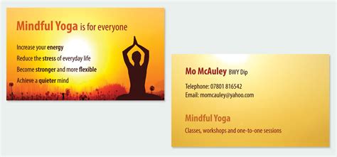 Art director's pick of 6 yoga business cards. Mindful Yoga Business Cards - Online Marketing, Web Design ...