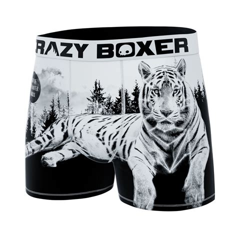 Black And White Tiger Mens Underwear Boxer Briefs