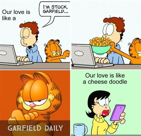 Cheese Doodle Garfield Funny Stuff Peanuts Comics Hilarious