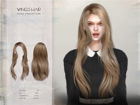Wings To1125 Supple Straight Hair The Sims 4 Catalog