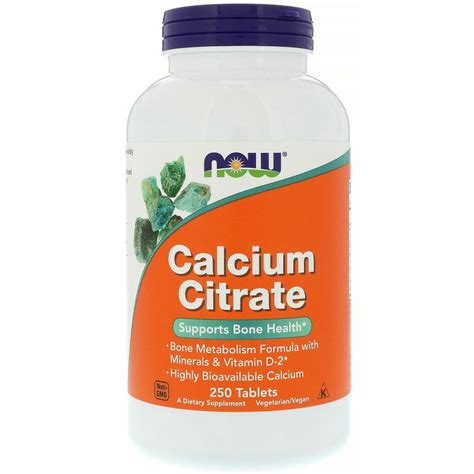 Now Foods Calcium Citrate With Minerals 250 Tablets Fitking