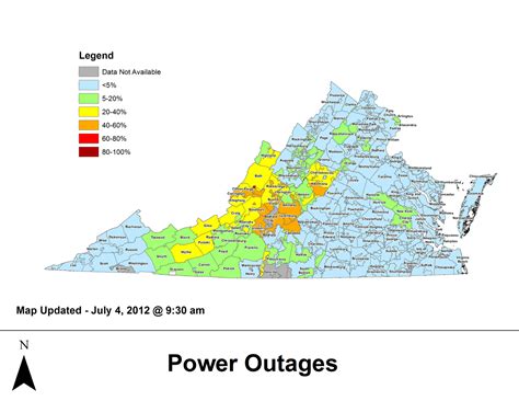 18 Power Outages Map