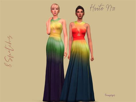 Multicolor Dress Mdr07 By Laupipi At Tsr Sims 4 Updates