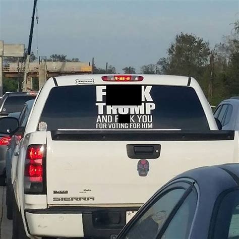 Anti Trump Bumper Sticker Terrorizes Fort Bend County Texas