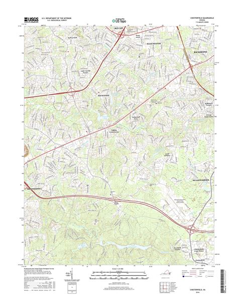 Mytopo Chesterfield Virginia Usgs Quad Topo Map