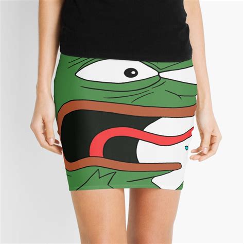 Angry Pepe Mini Skirt For Sale By Nickvartanian Redbubble