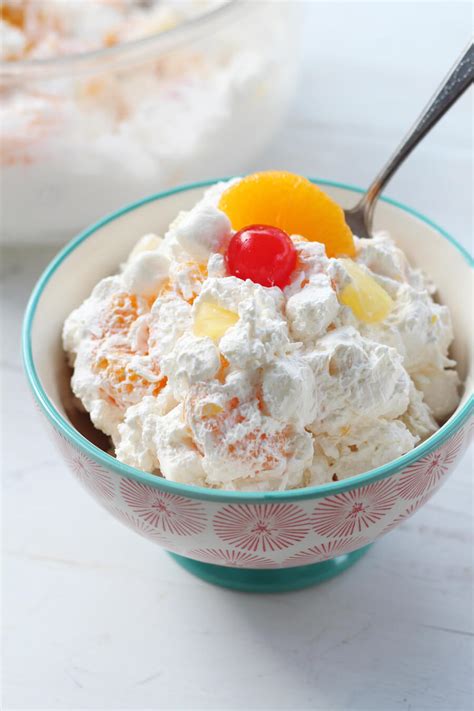 In the ancient greek myths, ambrosia is the food or drink of the greek gods, often depicted as conferring longevity or immortality upon whoever consumed it. Easy Southern Ambrosia Salad | Buy This Cook That