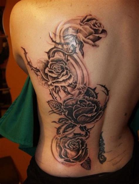 Larger flowers in your spine tattoo are all sorts of pretty! 200+ Meaningful Rose Tattoo Designs For Women And Men ...