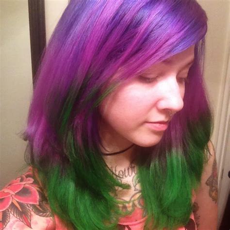 Omglitzy Purple And Green Hair Purple And Green Hair Green Hair