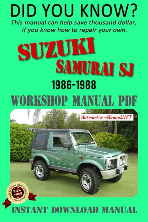 تحميل تعريف والبرمجيات لنظام التشغيل windows. Suzuki Samurai 1988 Repair Service Manual Pdf : Manual Taller Suzuki Samurai Sj410 Tipo Motor ...