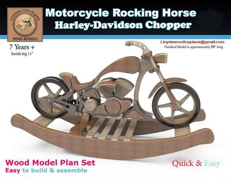Motorbike Rocking Chopper Etsy Motorcycle Rocking Horse Wood Toys