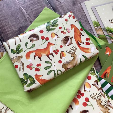 Maybe you would like to learn more about one of these? woodland bumper christmas wrapping paper kit by alexia ...