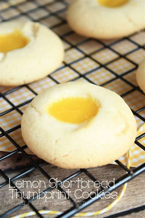 Lemon Shortbread Thumbprint Cookies Mostly Homemade Mom Recipe