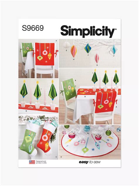 Simplicity Christmas Decorations Sewing Pattern S9669os