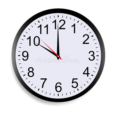 clock face showing  oclock stock vector illustration  pointer black