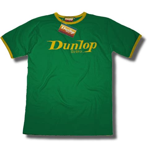 Classic Dunlop Retro Tipped Crew Neck Sports T Shirt Green L Adaptor