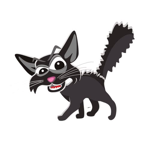 Creepy Halloween Cat Illustration Transparent Png And Svg Vector File