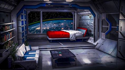 Spaceship Sleeping Quarters 🛌 White Noise Spaceship Ambience For Sleep