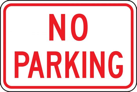 Durable and made to last a long time. No Parking (Landscape) Parking Sign FRP156