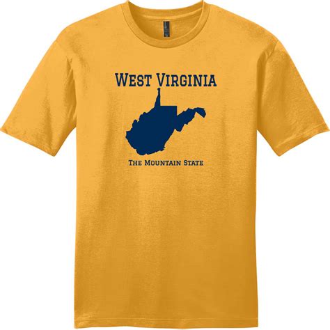 West Virginia The Mountain State T Shirt West Virginia T Shirts