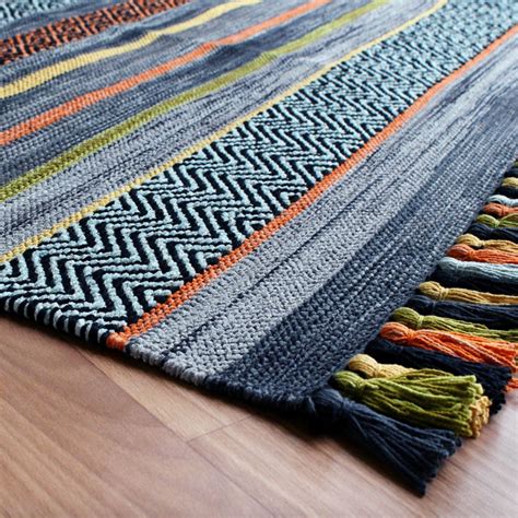 Different sizes, textures, and colours available. Kelim Striped Rugs in Charcoal buy online from the rug ...