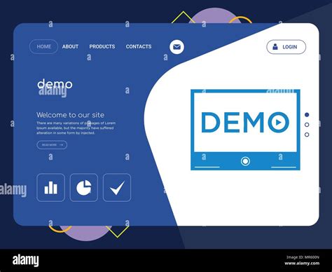 Quality One Page Demo Website Template Vector Eps Modern Web Design