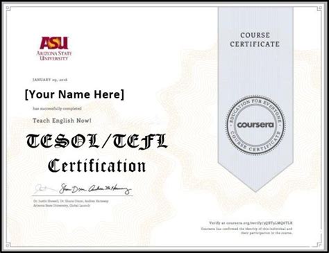 Coursera Tesol Certificate