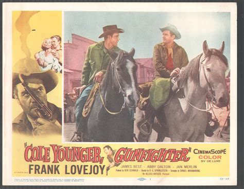 Cole Younger Gunfighter 11x14 Lobby Card 1 James Best Frank Lovejoy
