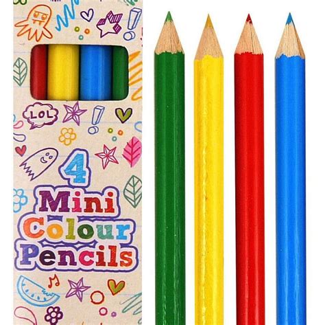 4 Mini Colour Pencils Party Plus Sm5