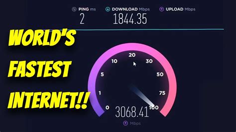 Most consumers know how fast their internet. World's fastest internet Speed Test! record ookla Gigabyte ...