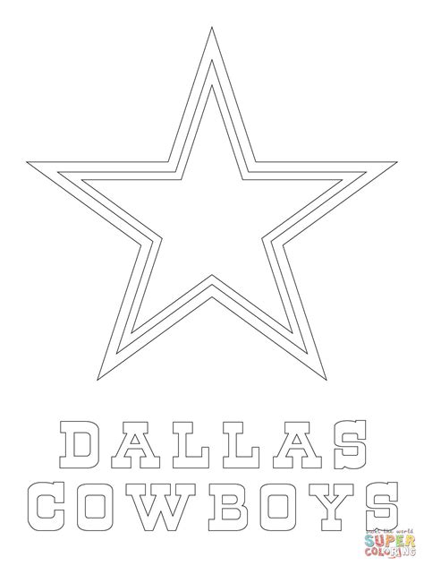By coloring the free coloring pages, find your favoritedallas cowboys !. Dallas Cowboys Logo coloring page | Free Printable ...