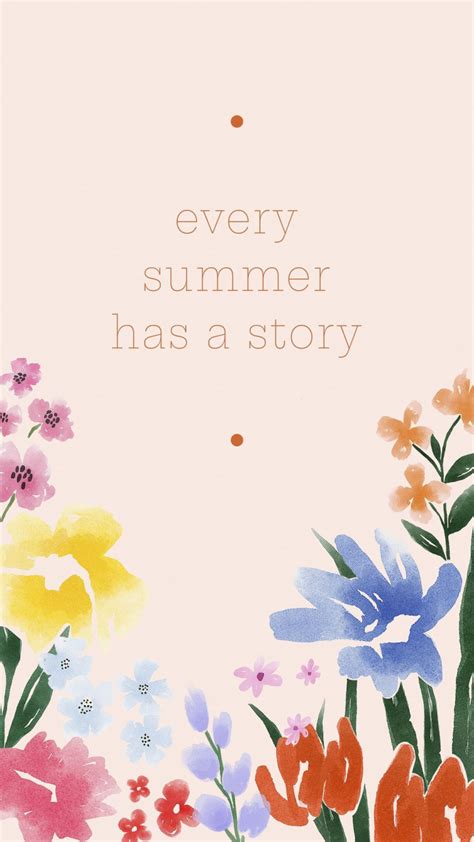 Free Download Free Summer Quote Mobile Wallpaper Watercolor Free