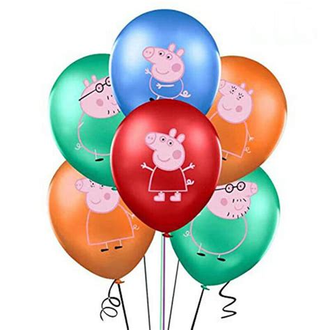Peppa Pig George Balloons 2nd Birthday Party 10 Piece Set Uk Etsy