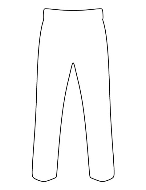 Pants Pattern Use The Printable Outline For Crafts Creating Stencils