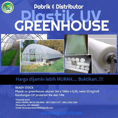 Plastik uv greenhouse merk jempol, dengan kualitas 2. ORDER - Jual Plastik UV (Ultra Violet) Untuk Greenhouse