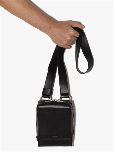 A Cold Wall Black Convect Leather Cross Body Bag Browns