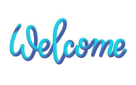 Premium Vector Welcome Banner Text Sign Isolated On White Background