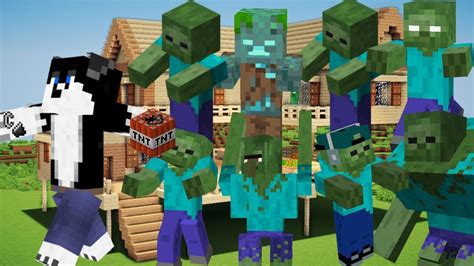 My House Gets Invaded By Zombies Minecraft Zombie Invasion From Where Youtube