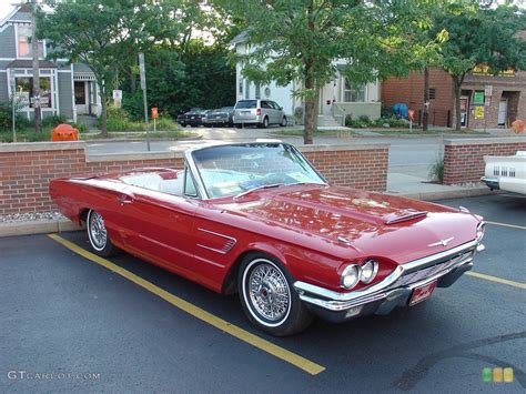 1965 Ford Thunderbird Convertible Candy Apple Red With A White