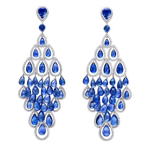 Graff Pair Of Sapphire And Diamond Pendent Earrings The Weekly Edit