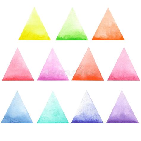 Set Of Colored Triangles Stock Illustration Image Of Green 56078213