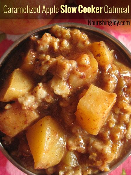 caramelized oatmeal cooker slow apple crockpot recipes apples nourishingjoy breakfast nourishing joy recipe oats