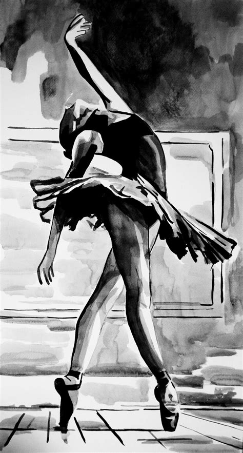 Ballerina 71 X 39 Cm By Alexandra Djokic 2020 Work On Paper Ink