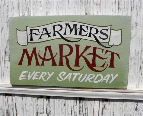 Farmers Market Sign Original Hand Painted Vintage Look Sign Etsy