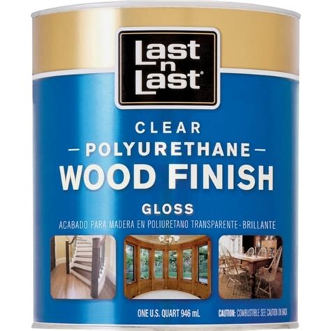 Last N Last 53004 Xcp6 Polyurethane Wood Finish Gloss Clear 1 Qt Clear