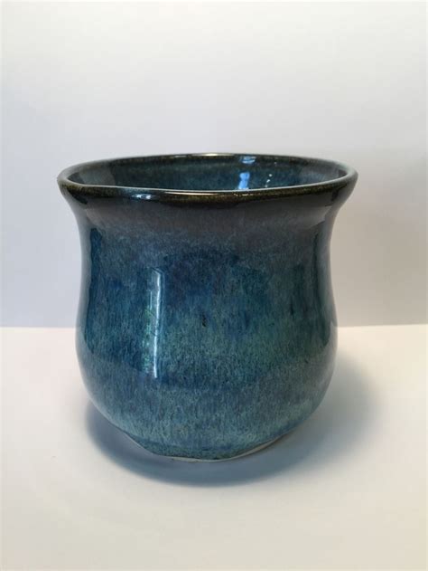 Carole S Pottery Midnight Blue X Under Textured Turquoise X On