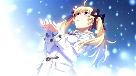 1080x2340px Free Download Hd Wallpaper Anime Visual Novel Blonde Twintails Artwork