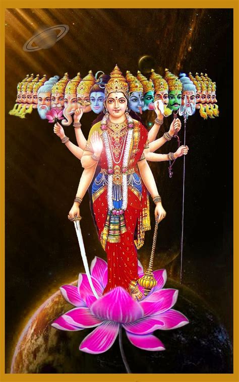 Adi Parashakti Vishvarupa Shakti Goddess Lord Shiva Painting Kali Goddess