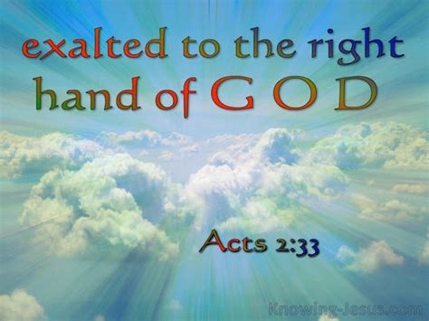 Acts 233 Therefore Having Been Exalted To The Right Hand Of God And