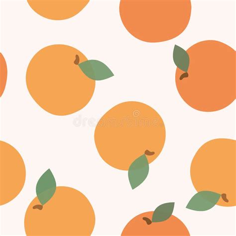 Oranges Seamless Pattern Of Orange Fruits Collection Tangerine